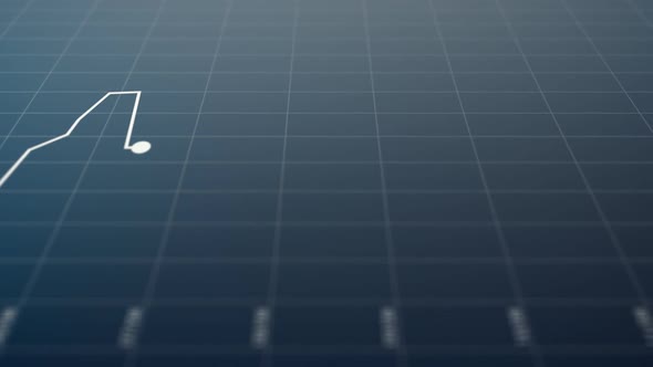 Stock index chart with a graph diagram. Display and monitors growth and loss. alt