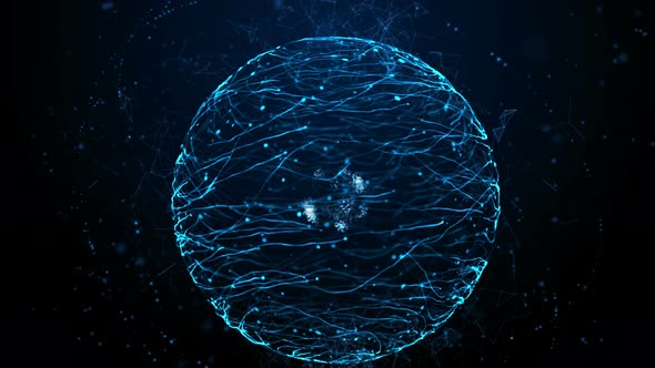Blue Particle Energy Sphere