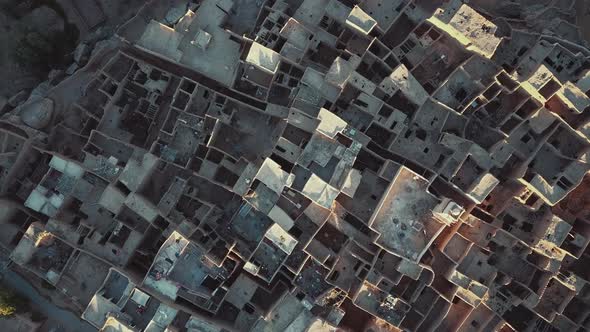 Aerial View Of The Authentic Ancient Taghit In The Sahara Desert, Algeria alt