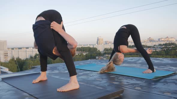 Rooftop Yoga at Sunrise alt