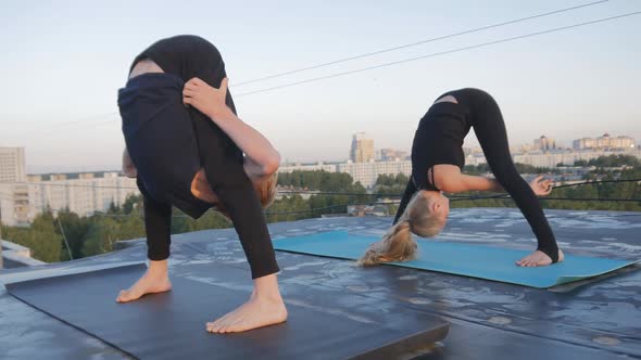 Rooftop Yoga at Sunrise