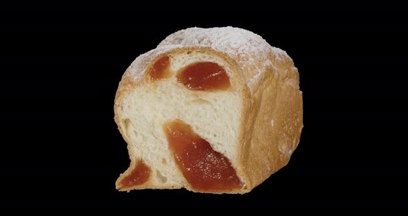 Bun With Plum Jam Inside. Alpha Channel alt