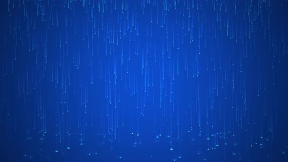 Digital blue rain loop animation. Abstract technology background. alt