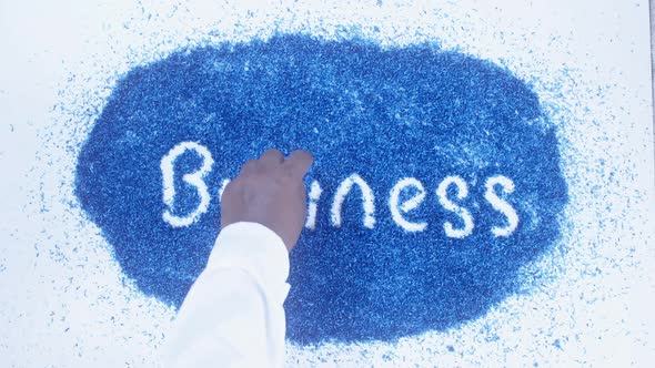 Blue Writing Business