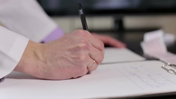 The Doctor Makes a Record of the Results, the Cardiogram Heart alt