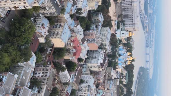 Vertical Video  Kyiv Ukraine Aerial View of the City alt