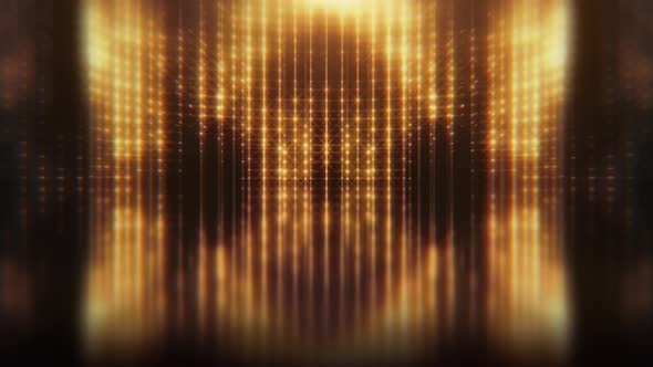 Glitter Golden Led Background 4K