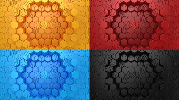 Hexagons Form A Wave alt