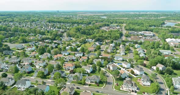 Wide panorama, aerial view with tall buildings, residential quarters alt