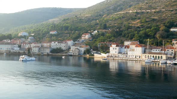Harbor On Island Vis In Croatia