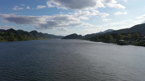 Aerial Drone View Han River And Water Skiing 29 alt