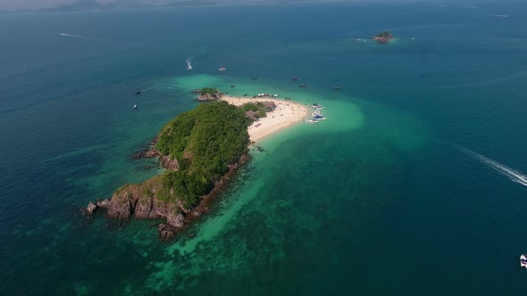 Aerial View of the Small Island in Indian Ocean alt