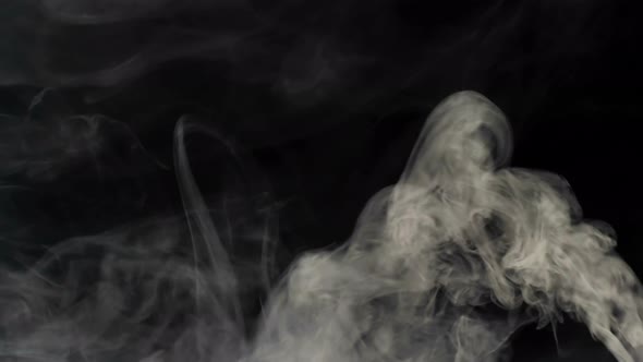 White smoke on a black background v.4