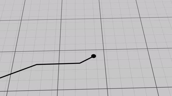 Stock price chart on the notebook page. Growth and decline dynamics. alt