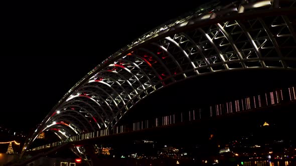 Peace Bridge at Night, Tbilisi, Georgia