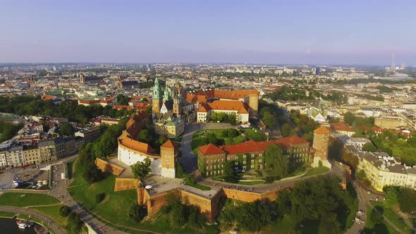 Krakow, Poland, Wawel Royal Castle and Cathedral, Vistula River