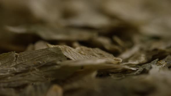Rotating shot of barley and other beer brewing ingredients alt