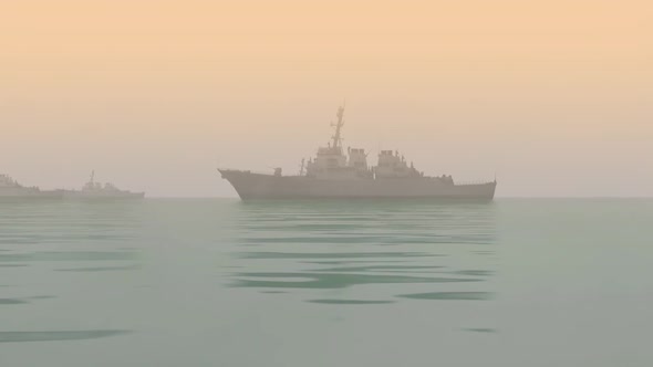 Warship Fleet And Night Wars