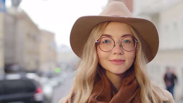 Portrait Positive Young Woman with Natural Makeup Attractive Caucasian Millennial Pretty Girl alt