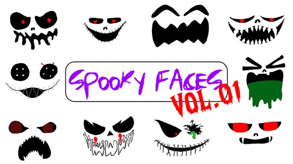 Spooky Faces Vol 1