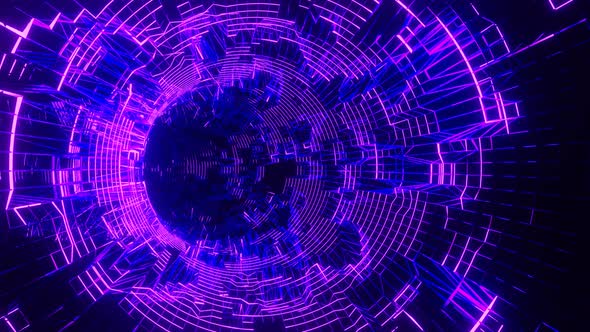 Digital Cyberspace, Data Network Tunnel Background