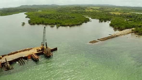 Bridge Under Construction on the Island of Siargao alt
