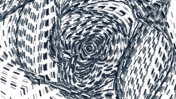 Painting Style Dotted Lines Background. In The Style Of Modern Van Gogh. Abstract motion alt