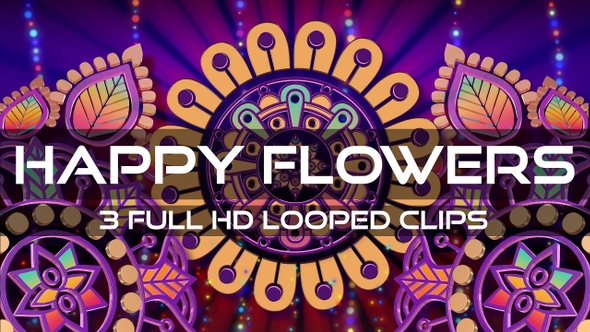 Happy Flowers VJ Loop