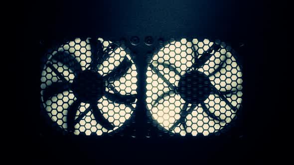 Fan Turbine Behind a Dark Surface alt