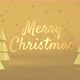 Velvet Christmas Golden Looping Video Background With Xmas Trees Snow And Merry Christmas Text