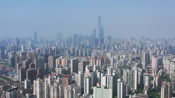 Shanghai City Aerial, China Construction alt