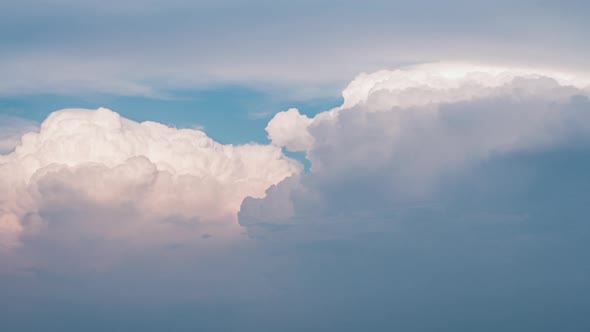 Flight through the clouds of paradise 4k timelapse video without birds and insects