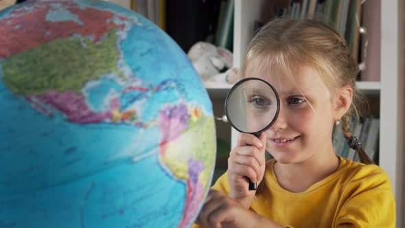 World Map and Schoolgirl