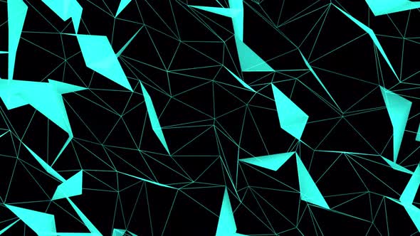 Abstract screensaver with geometric triangular animation  shapes.