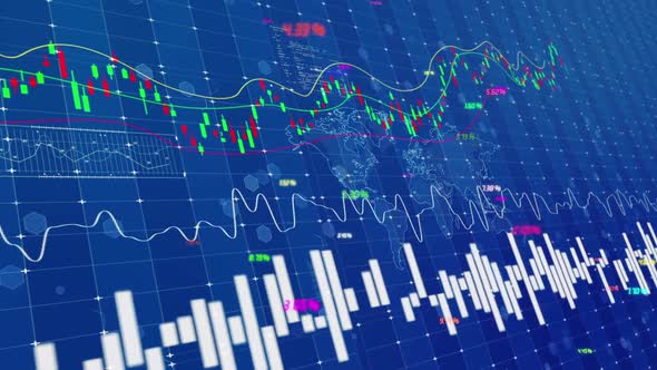 Background Of K Line Technical Index Trend Chart Of Stock Market