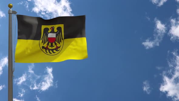 Rottweil Landkreis Flag (Germany) On Flagpole alt