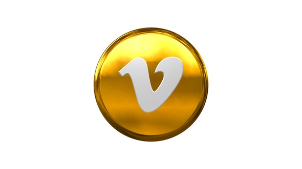 Golden 3D Vimeo Icon alt