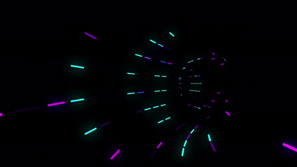 Deep Neon Tunnel 4K