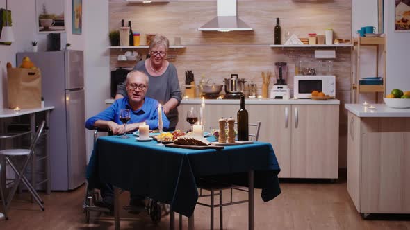 Romantic Dinner with Disabled Husband alt