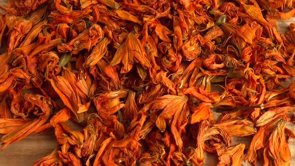 Flower tea from lily petals. alt