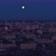 Aerial View of The Huge Moon Above the Night City - VideoHive Item for Sale