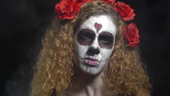 halloween make up sugar skull alt