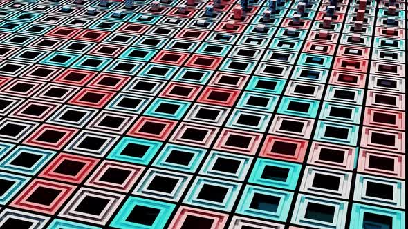 3D texture with colorful rectangles alt