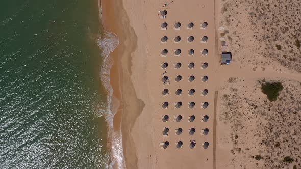 Top Aerial View of the Portuguese Seaside Resort alt