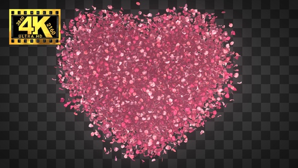 Petals Combined Into A Heart Shape