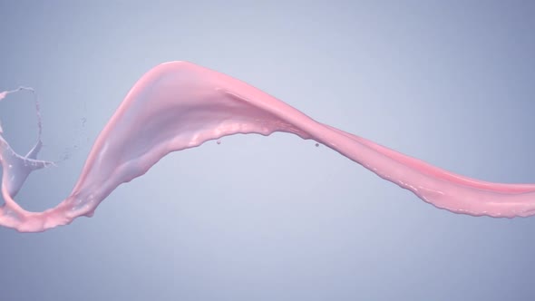 Milky pink liquid splash, Slow Motion alt