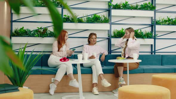 Good Looking Young Business Women at the Break alt