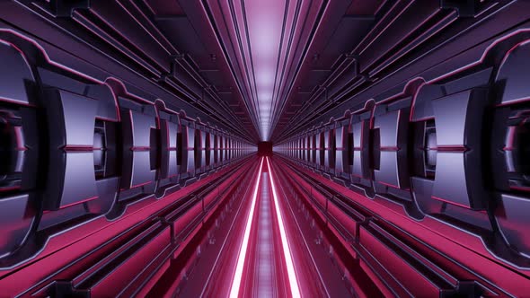 Futuristic Scifi Neon Tunnel Dj Background Vj Loop 3d Illustration Up to  FHD 60Fps
