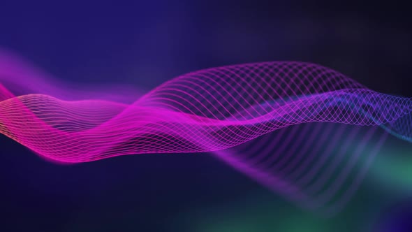 Abstract Music Wave Technology Background