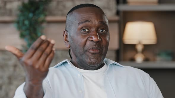 Male Portrait Indoors Close Up African American Man Senior Grandfather Adult Retired Friendly alt